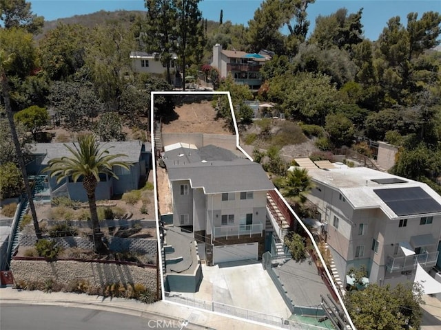 4215 Portola Ave, Los Angeles, CA 90032 - aerial view of property and surrounding area featuring property boundaries highlighted