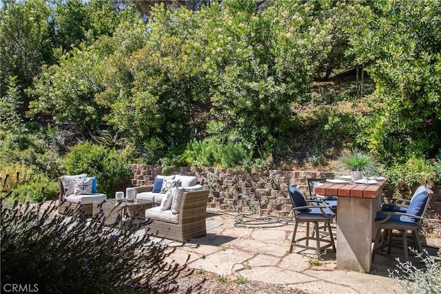 2 Chuckwagon Rd, Rolling Hills, CA 90274 - view of patio / terrace with an outdoor living space
