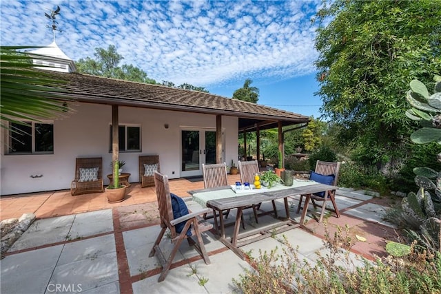 2 Chuckwagon Rd, Rolling Hills, CA 90274 - view of patio / terrace with outdoor dining space and french doors