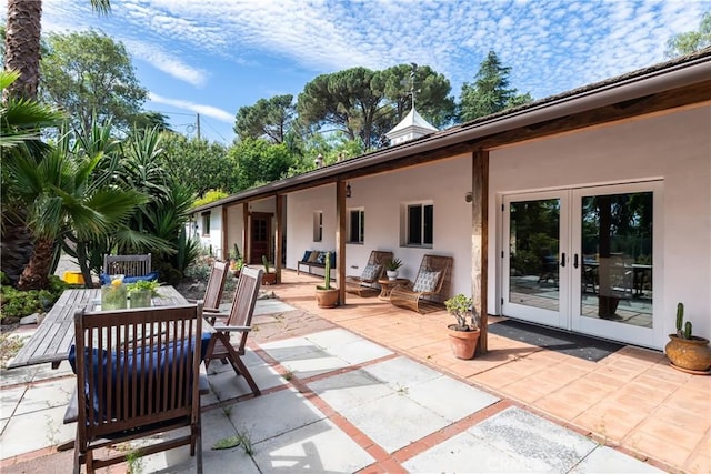 2 Chuckwagon Rd, Rolling Hills, CA 90274 - view of patio / terrace featuring french doors and outdoor dining area