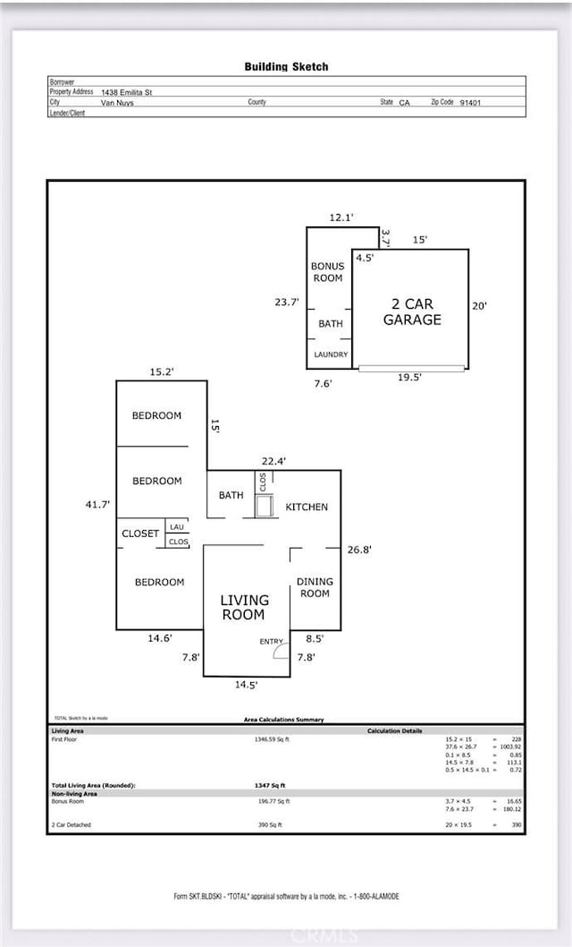 14348 Emelita St, Sherman Oaks, CA 91401 - view of floor plan / room layout