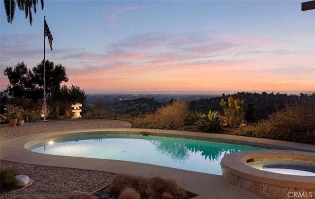 10551 Hillsboro Rd, North Tustin, CA 92705 - view of swimming pool with a pool with connected hot tub