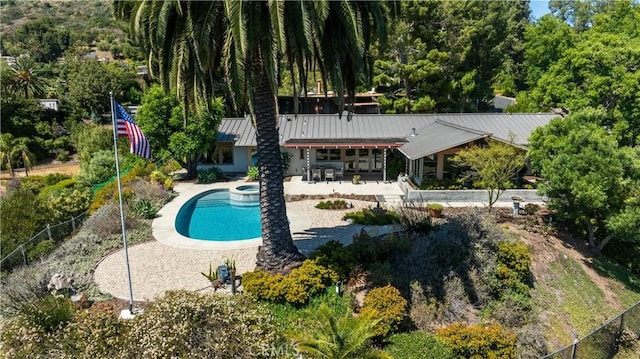 10551 Hillsboro Rd, North Tustin, CA 92705 - view of swimming pool with a patio and a pool with connected hot tub