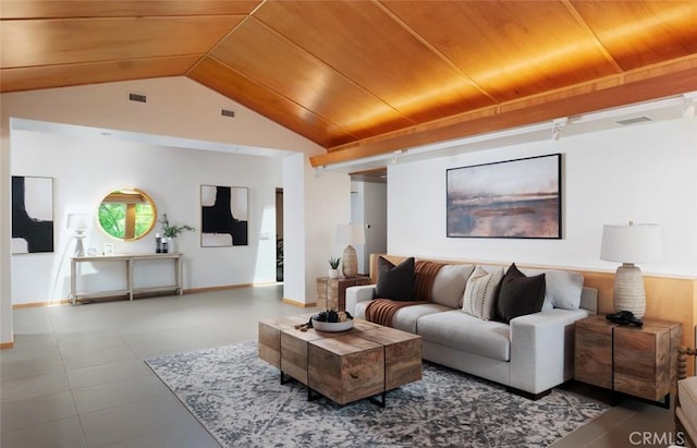 10551 Hillsboro Rd, North Tustin, CA 92705 - living area with wood ceiling and vaulted ceiling