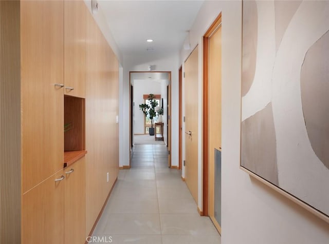 10551 Hillsboro Rd, North Tustin, CA 92705 - hallway featuring light tile patterned floors and recessed lighting