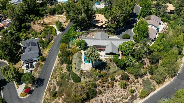 10551 Hillsboro Rd, North Tustin, CA 92705 - aerial view of property and surrounding area featuring a pool area