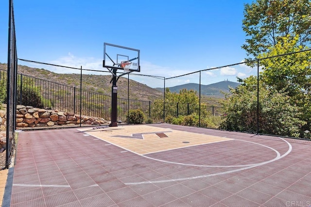 8183 Doug Hill, San Diego, CA 92127 - view of basketball court with basketball hoop and a mountain view