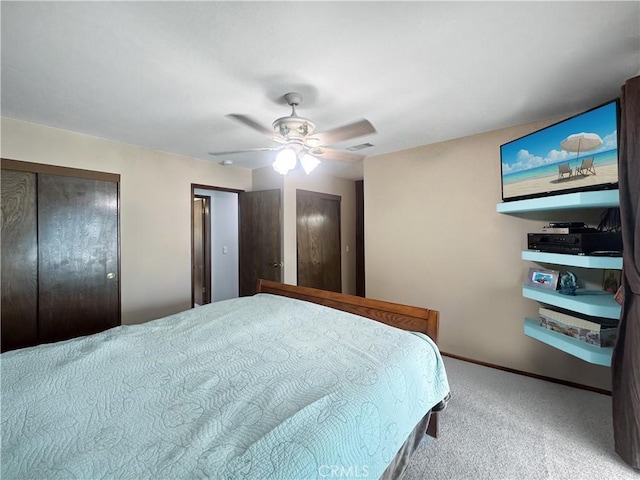 19891 Athenon Ave, Perris, CA 92570 - bedroom with carpet floors and a ceiling fan