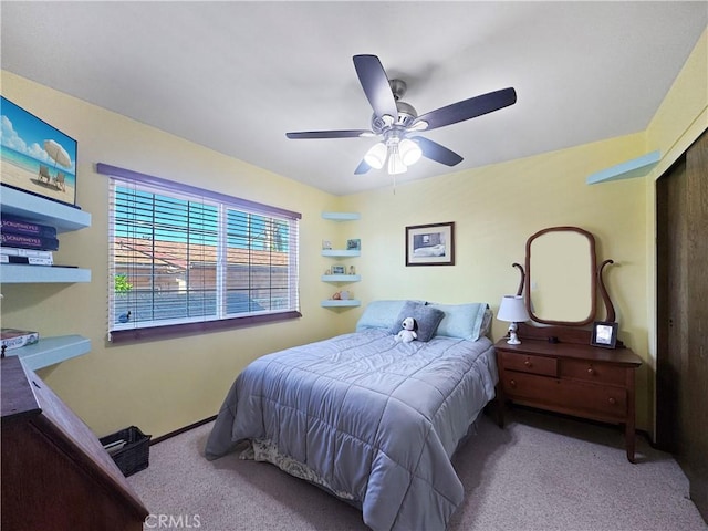 19891 Athenon Ave, Perris, CA 92570 - carpeted bedroom featuring a ceiling fan