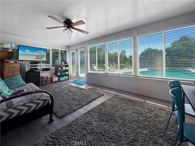 19891 Athenon Ave, Perris, CA 92570 - sunroom featuring wood finished floors and healthy amount of natural light