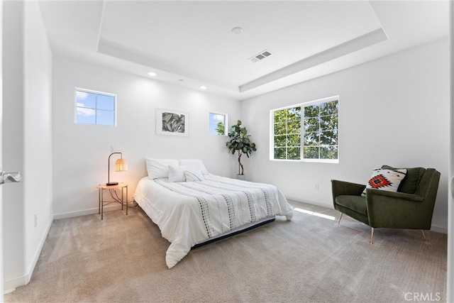 1166 Newberry Ln Unit 1, Claremont, CA 91711 - bedroom featuring a raised ceiling, light colored carpet, and recessed lighting