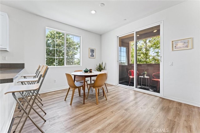 1166 Newberry Ln Unit 1, Claremont, CA 91711 - dining area featuring light wood-style flooring, plenty of natural light, and recessed lighting