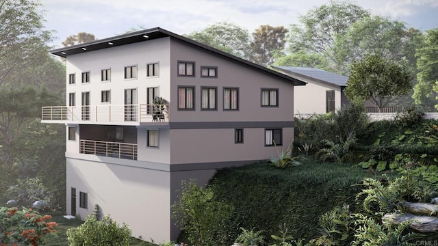 9626 Indian Creek Way, Escondido, CA 92026 - view of property exterior featuring a balcony and stucco siding