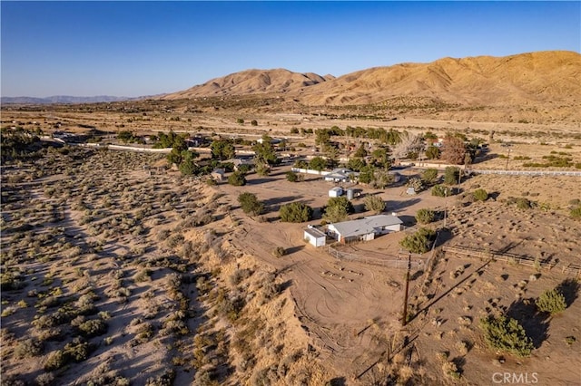 5772 Arrowhead Lake Rd, Hesperia, CA 92345 - aerial overview of property's location featuring a mountain backdrop and rural landscape