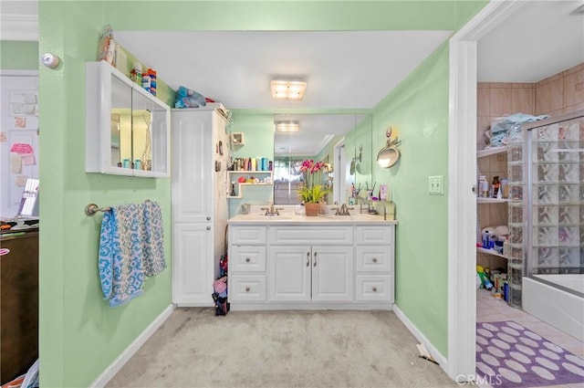 1740 Rada Rd, Hacienda Heights, CA 91745 - full bath featuring vanity, a shower, and a bathtub