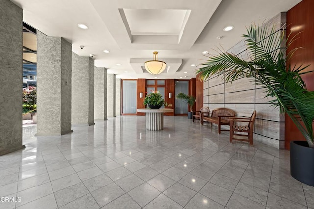 800 W 1st St Unit 1701, Los Angeles, CA 90012 - building lobby with recessed lighting