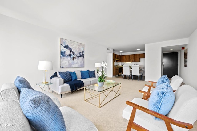 800 W 1st St Unit 1701, Los Angeles, CA 90012 - living room with light carpet and recessed lighting