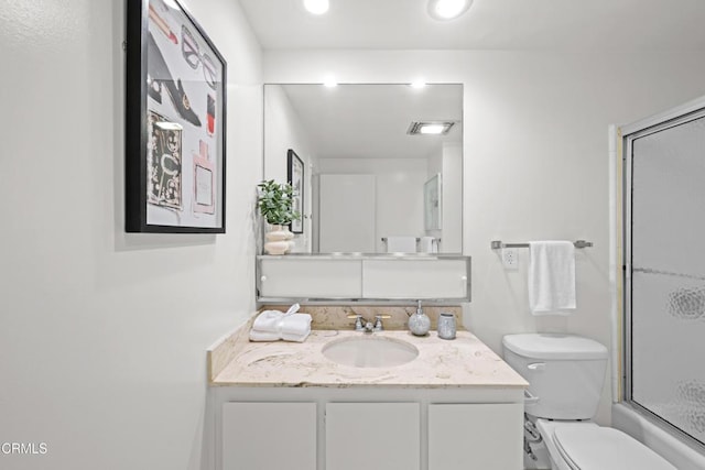 800 W 1st St Unit 1701, Los Angeles, CA 90012 - bathroom with vanity and bath / shower combo with glass door