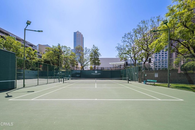 800 W 1st St Unit 1701, Los Angeles, CA 90012 - view of tennis court featuring community basketball court