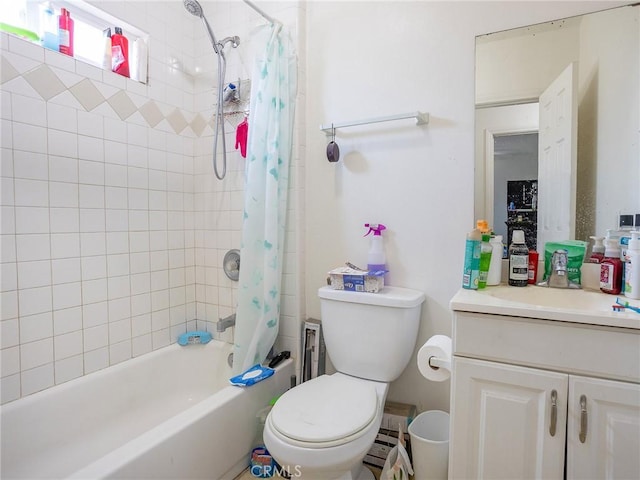 13114 S Main St, Los Angeles, CA 90061 - full bath with vanity, shower / bath combo with shower curtain, and a baseboard heating unit