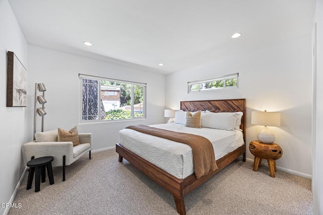 4520 Lone Pine Ln, La Canada Flintridge, CA 91011 - bedroom with multiple windows, light colored carpet, and recessed lighting