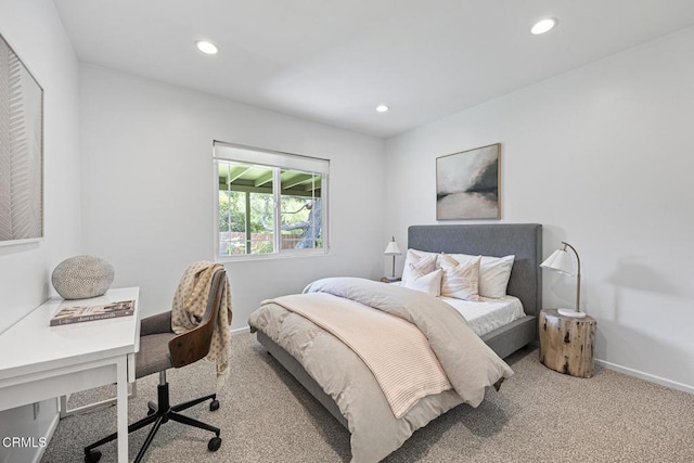 4520 Lone Pine Ln, La Canada Flintridge, CA 91011 - bedroom with carpet floors, an office area, and recessed lighting