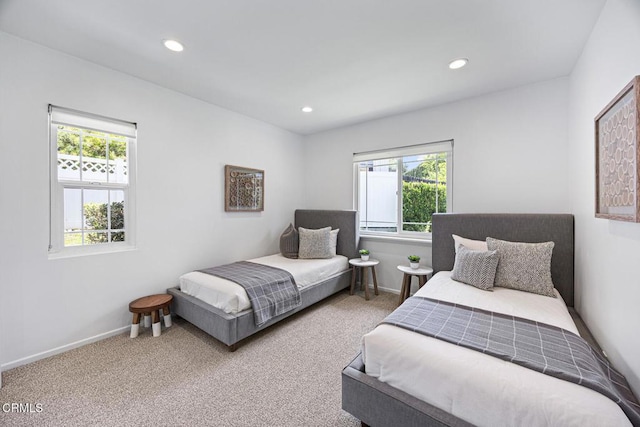 4520 Lone Pine Ln, La Canada Flintridge, CA 91011 - carpeted bedroom with multiple windows and recessed lighting