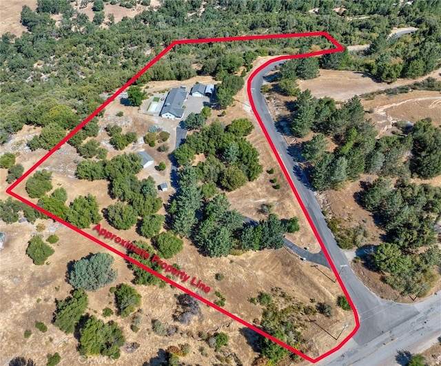 45337 Valley Oak Dr, Ahwahnee, CA 93601 - view of property location featuring property parcel outlined