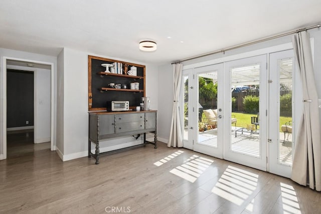 3314 Benton Ave, La Verne, CA 91750 - doorway featuring french doors and light wood-type flooring