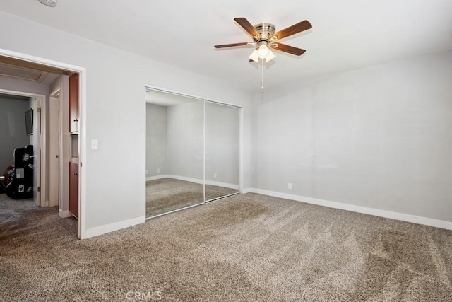 3314 Benton Ave, La Verne, CA 91750 - unfurnished bedroom with carpet flooring, a closet, and ceiling fan
