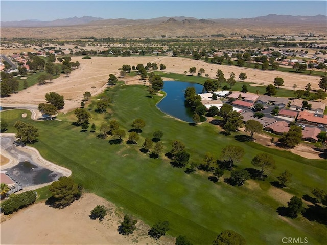 26511 Mainsail Ln, Helendale, CA 92342 - aerial overview of property's location featuring a water and mountain view, nearby suburban area, and a golf club