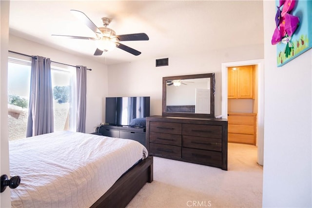 26511 Mainsail Ln, Helendale, CA 92342 - carpeted bedroom with a ceiling fan