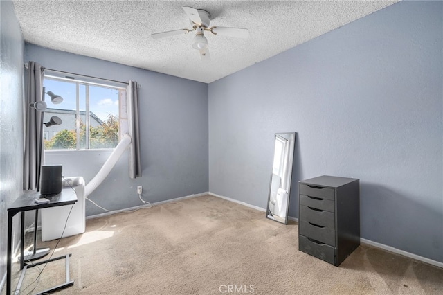 11286 Parkside Ln Unit 22, Garden Grove, CA 92843 - unfurnished office with a ceiling fan, carpet flooring, and a textured ceiling