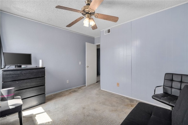 11286 Parkside Ln Unit 22, Garden Grove, CA 92843 - unfurnished room with carpet flooring, a textured ceiling, and ceiling fan