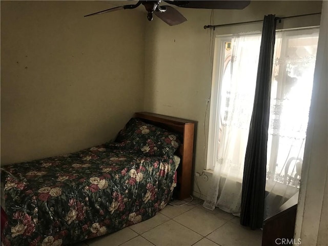 2710 Castle Rock Rd, Diamond Bar, CA 91765 - bedroom with tile patterned floors and a ceiling fan