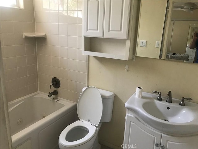 2710 Castle Rock Rd, Diamond Bar, CA 91765 - bathroom featuring vanity and a combined bath / shower with jetted tub