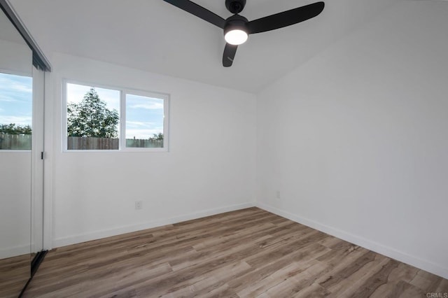 3356 Lockwood Dr, San Diego, CA 92123 - empty room with wood finished floors and a ceiling fan