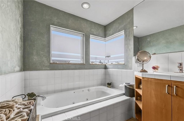 16745 Bayview Dr Unit B, Sunset Beach, CA 90742 - bathroom with a whirlpool tub and vanity