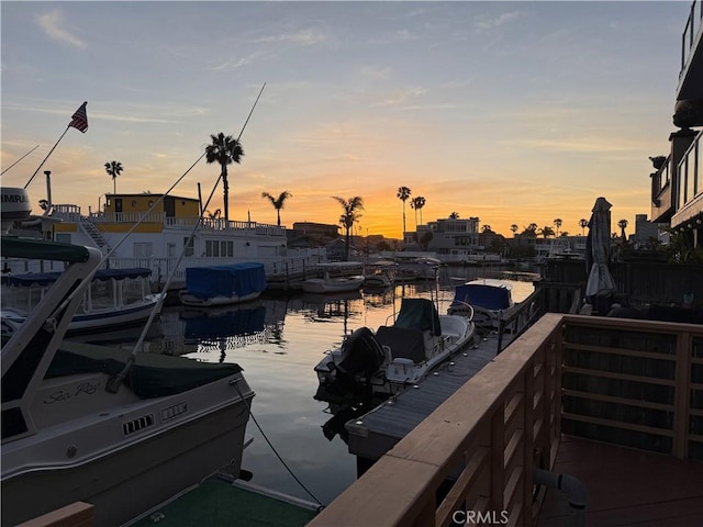 16745 Bayview Dr Unit B, Sunset Beach, CA 90742 - water view featuring a dock