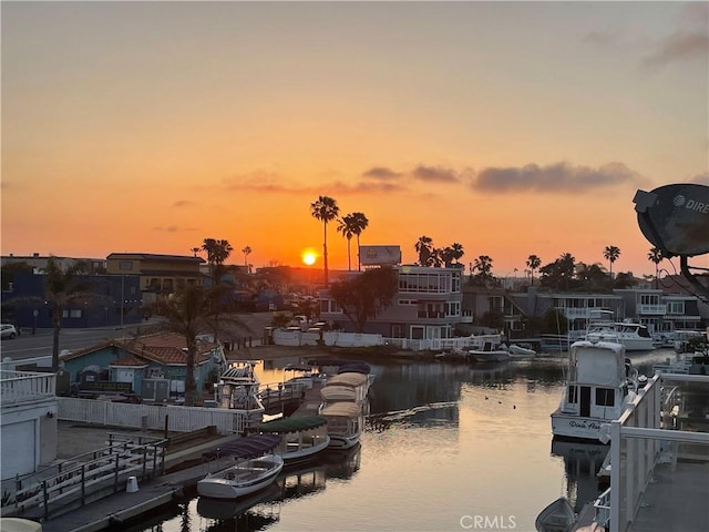 16745 Bayview Dr Unit B, Sunset Beach, CA 90742 - water view featuring a dock