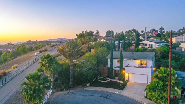 1682 Saddlehorn Dr, San Marcos, CA 92069 - aerial view at dusk of a residential view