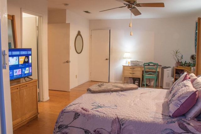 1682 Saddlehorn Dr, San Marcos, CA 92069 - bedroom featuring light wood finished floors and ceiling fan