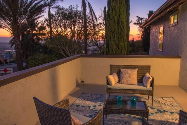 1682 Saddlehorn Dr, San Marcos, CA 92069 - view of balcony at dusk