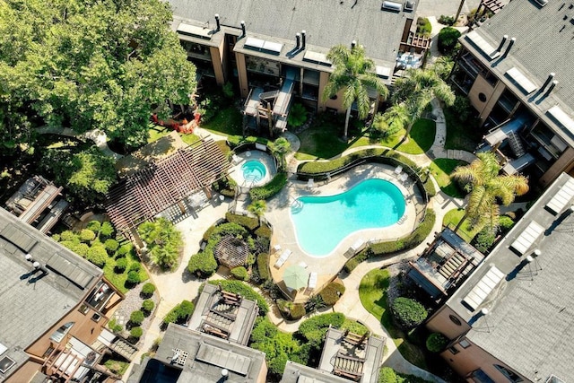 4015 Canario St Unit E, Carlsbad, CA 92008 - aerial view of property's location featuring a pool area