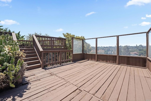 6174 Syracuse Way, San Diego, CA 92122 - wooden deck with stairs