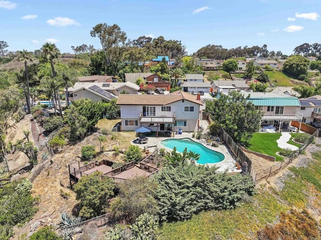 6174 Syracuse Way, San Diego, CA 92122 - aerial view of residential area with a pool