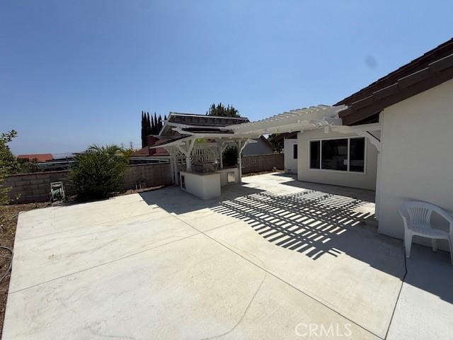 16413 Abascal Dr, Hacienda Heights, CA 91745 - fenced backyard featuring a patio and a pergola