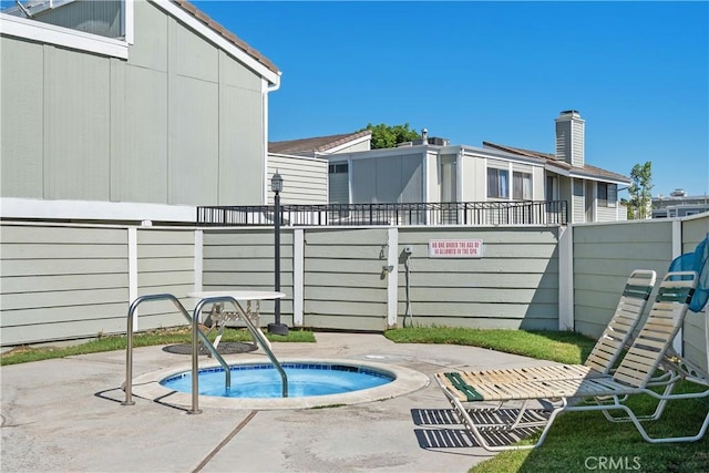 27074 Hidaway Ave Unit 3, Canyon Country, CA 91351 - view of swimming pool featuring a patio and a hot tub