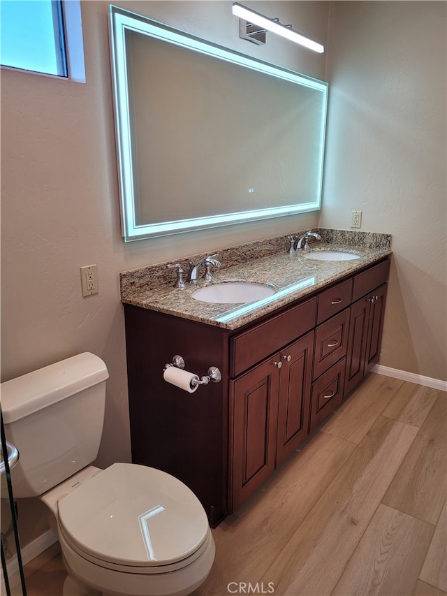 10840 New Salem Pt, San Diego, CA 92126 - bathroom featuring double vanity and wood finished floors