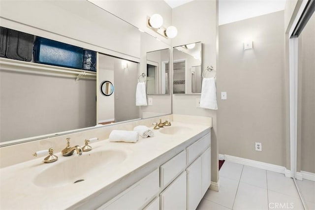 13725 Los Angeles St Unit H, Baldwin Park, CA 91706 - bathroom with double vanity and tile patterned flooring